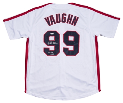 Charlie Sheen Autographed "Ricky Vaughn" Wild Thing Cleveland Indians Jersey (JSA)